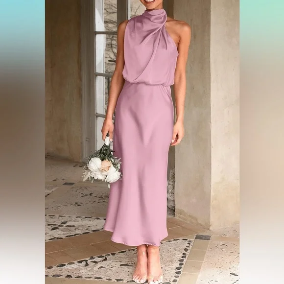 amazon dusty rose bridesmaid dress Eva Size L 3409 Dusty Rose Bridesmaid Dress main image 1